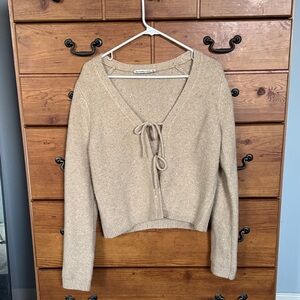 Abercrombie & Fitch Tan V-Neck Sweater